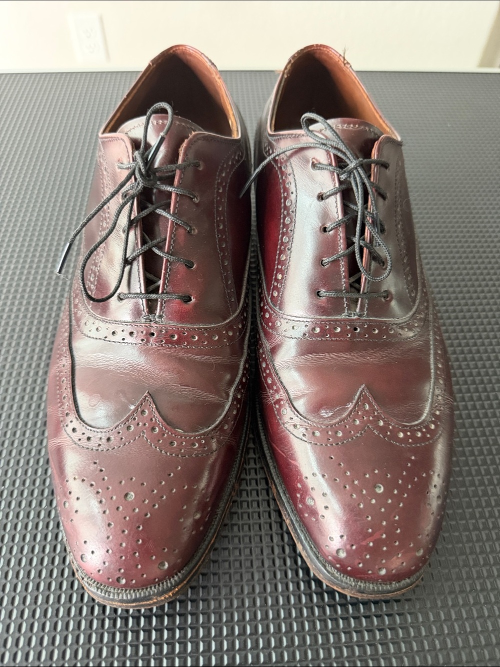 Bostonian Foot Saver Burgundy Leather Wingtip Oxfords Men’s 7.5